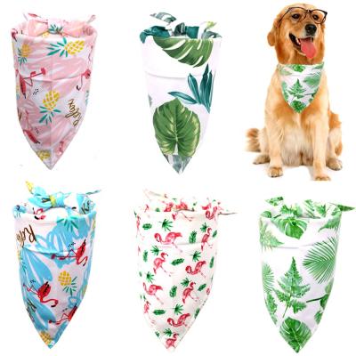 China Viable Hot Sale Pet Accessories Flamingo Printed Pet Scarf Dog Bandana Dog Accessories for sale