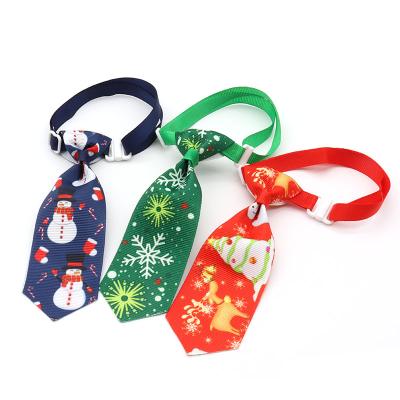 China New Design Viable Christmas Pet Accessories Printed Dog Tie Collar Adjustable Puppy Cat Necktie Pet Supplies for sale