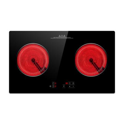 China Double burner household cooktop 2 burner infrared cooker built-in infrared cookers for sale