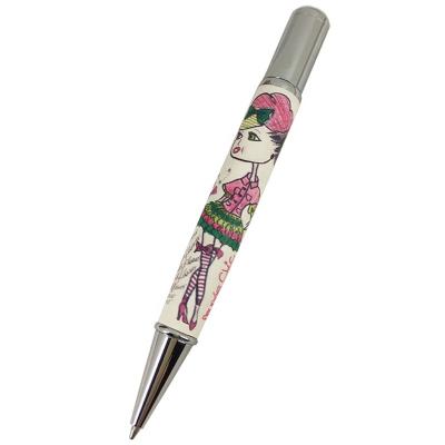 China Creative ACMECN Pen Promotional Pen With Atomizer Logo Custom Brand PU Leather Fancy Ballpoint Pen For Gifts Makeup Promotional Pen Line for sale