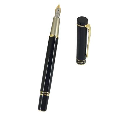 China ACMECN Fountain Pen Stainless Steel Fountain Pen 0.5mm Dots Black Writing Metal Slim Calligraphy Liquid Ink Pen For School Students for sale