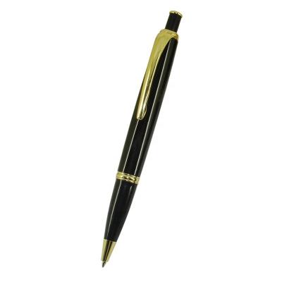 China Promotional Pen Push Action Black Cartridge Ballpoint Pen Retractable Mini Ball Pen for School Students Push or Click Color Pen Gift Stationery for sale