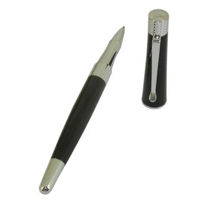 China ACMECN Metal Pen Embossing Dots Design Black Normal Roller and White Metal Pen Unisex Signature Gel Ink Pen with Dots Pattern Unique Trim for sale