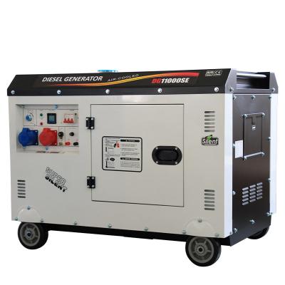 China Four side wheels TAVAS 7.5KW iso9001 generator set for sale