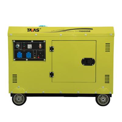 China Four Wheels TAVAS 10KVA Factory Price Electric Power Dynamo Generator Side Generators for sale