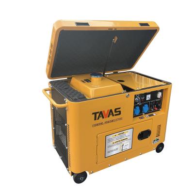 China TAVAS MAX POWER 6.5KW SILENT DIESEL GENERATOR PORTABLE UNIT DG8500SE for sale