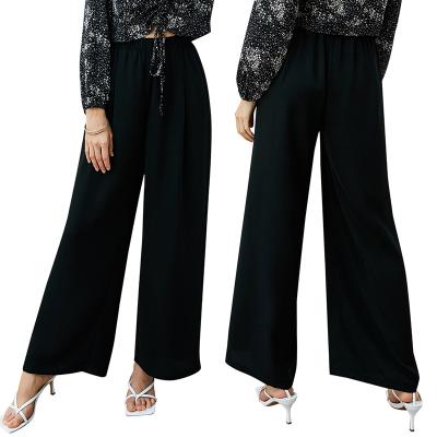 China Anti-wrinkle drooping wide-leg pants women's clothing high elastic waist slimming loose casual single pants for sale