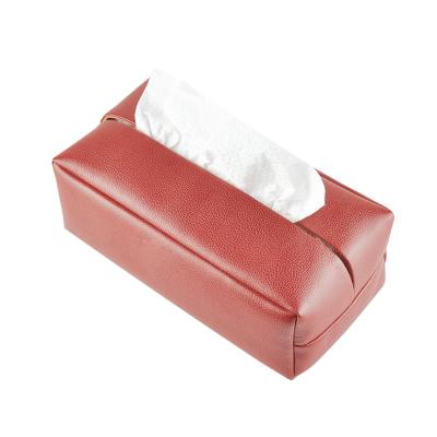 China Handmade High Quality Leather Tissue Box SEDEX4P Facial Tissue Bag Cover Towel Holder for sale