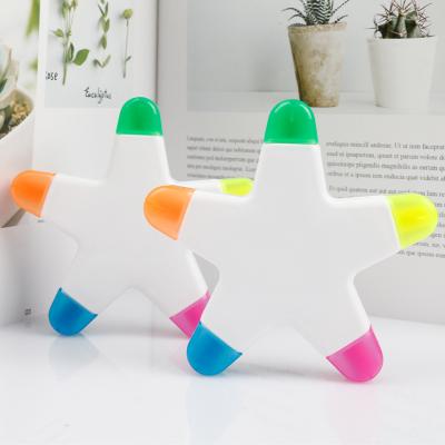 China Novelty Shaped Highlighter Advertising Gifts Like 5 In One Shape Highlighter Star Marker Pen for sale