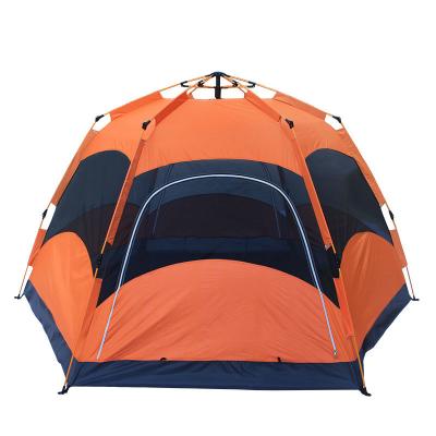 China Extended Type 6-8 Person Double Hexagon Automatic Tent Camping Tent for sale