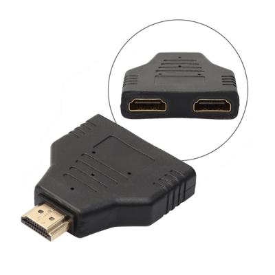 China Hd 1080p 1080P 1.4 Hd MI 2 Port Male To HDTV Female Adapter 1 In 2 Out Splitter Adapter Converter For HD TV PC for sale