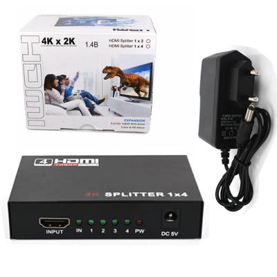 China 4k Full HD MI 3D Splitter Amplifier Repeater 1080p 4K 4 Port Hub 1 In 4 1X4 For PS3 PS4 HDTV Splitter for sale