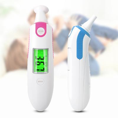 China 6 FUNCTIONS LCD Digital Display Infrared Thermometer for Baby Kids and Adults Forehead and Ear with CE for sale