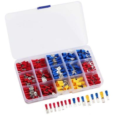 China AIROBOTMAKE 280Pcs 3ColorsInsulated Crimp Spade Terminal Assortment Kit Box Universal Electrical Wire Terminal Cold-Pressure End for sale