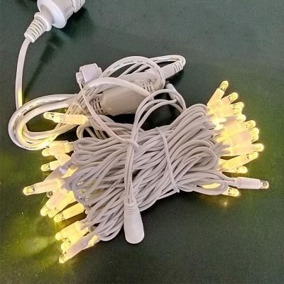 China European Rubber Wire String Light String With LED Christmas Holiday Light White Flashing 1.5X2M Outdoor Waterproof Light Set for sale