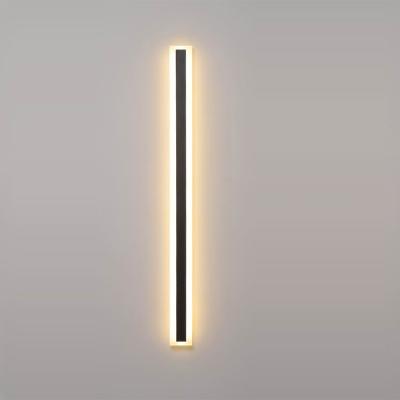 China 20W 25W 32W Modern Linear Black Aluminum Led Wall Lights Surface Mounted Decorative Indoor Outdoor Wall Lamp For Garden Park Hotel for sale