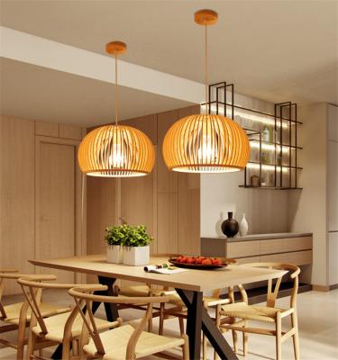 China Germany Southeast Asia Art Wood Chandelier Birdcage Birdcage Bar Tea Room Restaurant Wooden Light Wood Pendant Lamp for sale