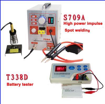 China 709A handheld battery spot welder + T338D Rechargeable battery parameter intelligent teste for sale