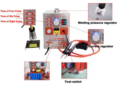 China 2 in 1 Pulse Battery Spot Welder Soldering Welding Machine 709A for sale