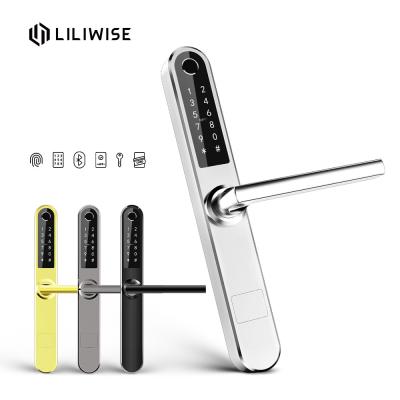 China Cerradura de puerta elegante de la huella dactilar del acero inoxidable Wifi delgado Bluetooth teledirigido en venta