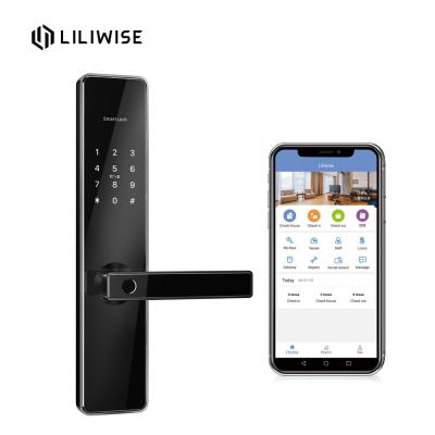China Van de de Flat Slimme Deur van Liliwiseairbnb van het Slotttlock App de Controlesvingerafdruk Draadloos WiFi Te koop