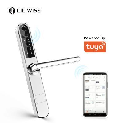 China Cerradura de puerta elegante de Tuya de la huella dactilar WIFI inalámbrico APP teledirigido en venta