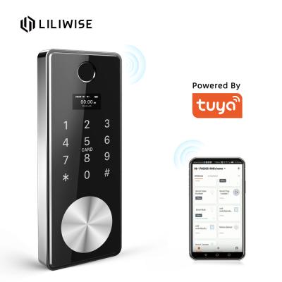 China WiFi Fingerprint Door Lock Deadbolt Door Lock Security Tuya Smart Door Lock With Fingerprint for sale