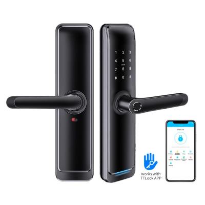 China Cerradura de puerta elegante de la llave de la contraseña de la huella dactilar del APP de la prenda impermeable de Digitaces de la seguridad de la cerradura casera del TT en venta