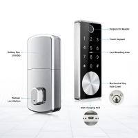 China Silver Color Zinc Alloy Electronic Door Locks For Airbnb for sale
