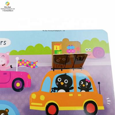 China paper & Cardboard Children's Lift Fin Board Books Production Printing Children Board Book On Demand for sale