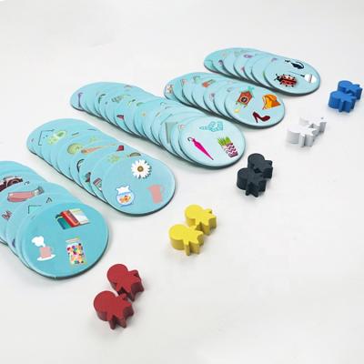 China Entertainment Custom Blue Gray Gray Board Game Boxes Printing Table Games Board for sale