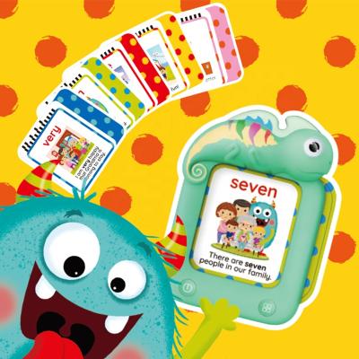 China Educational Toy Custom Toys Alphabet Flash Cards Children Spell Learn Auto-Toys Chameleon Card Reader for sale