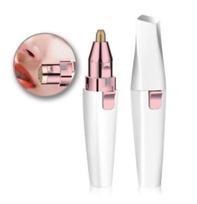 China Lipstick Dermaplane Glo 2 Shaver In 1 200mAh Battery Multifunctional ABS Trimmer Eyebrow Shaver Bwith Facial Mirror for sale