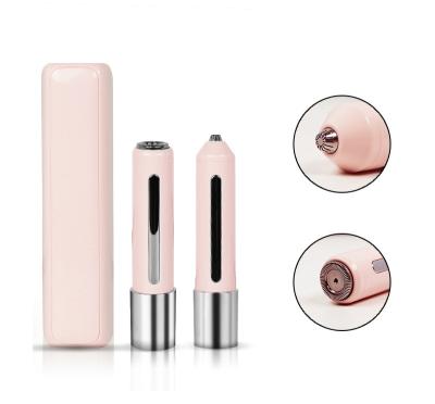 China Lipstick Shaver Skin Care Device 2021 Click Mini 200mah One Pop Trimmer Eyebrow Facial Hair Remover for sale