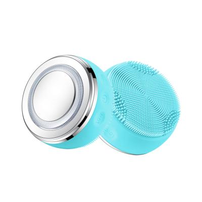 China Brand New Silicone Facial Rejuvenation Facial Cleansing Device Sonic Vibration Mini Face Cleaner USB Brush Blood Vessel Removal for sale