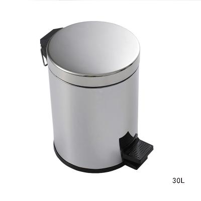 China Household Sustainable Indoor Trash Can Recycling Foot Pedal Stainless Steel Trash Can Metal Trash Can for sale