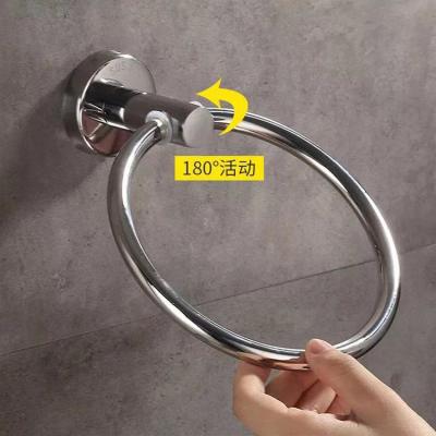 China Unique Matte Black Wall Mounted Hand Decorative Towel Rings Bathroom Appliances Bathroom Accessories for sale