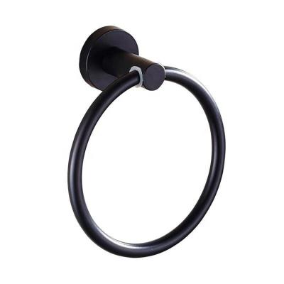 China Modern Bathroom Accessories Hotel Stainless Steel Manufacturer 304 Chaoan Black Towel Ring for sale