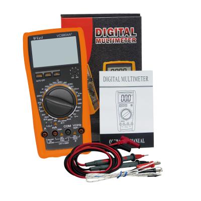 China Ampere Voltage Ohm Farad Hertz C Tests Universal Digital Multimeter VC9804A+ 65*41mm for sale