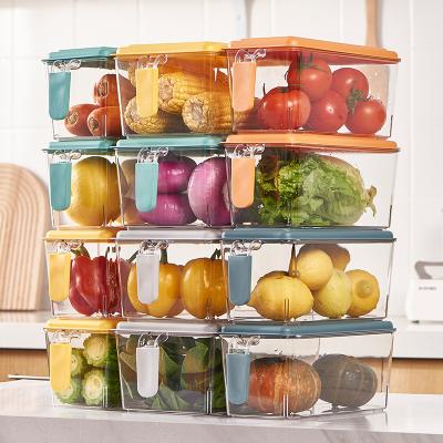 China 2022 Freshness Preservation New Style Sealed Home Organizer Food Container Refrigerator Food Vacuum Storage Box Airtight Plastic for sale