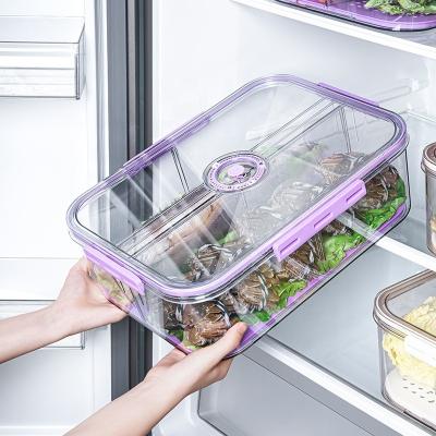 China 2022 Amazon Selling Food Storage Lattice Cool-Keeping Box Largest Food Storage Container Hot Freezer Organizer Freshness For Fridge for sale