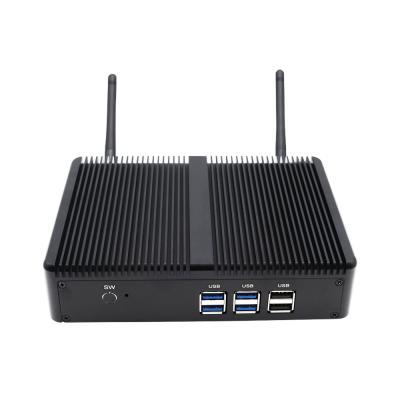 China For Cheapest Mini Pc Core Fanless N3150 Business PC Win10 2Lan 2HDMI 4K HTPC Computer PC Small TV Quad Core Mini Box for sale