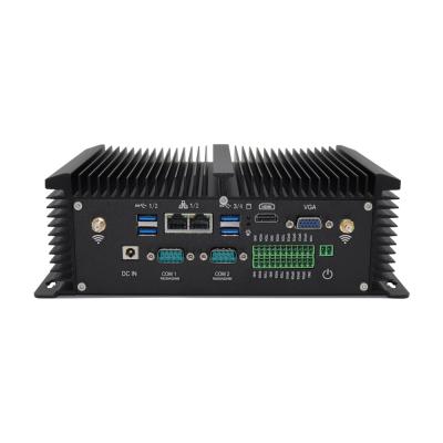 China Newest Core I7 7500U Mini PC Server Industrial Dual Band WIFI Fanless 2*RS232/422/485 COM 2Lan With Sim Card 150*83*224mm for sale