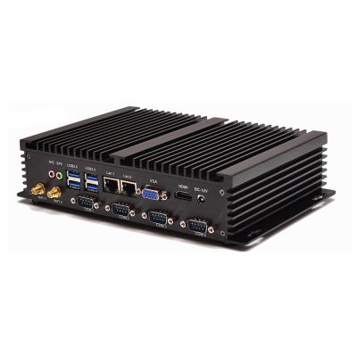 China Mini Pc Core i5 3317U 1007U Support XP 2*Lans 4*RS232 COM HD VGA Rugged Industrial Computer Fanless 300M WiFi for sale