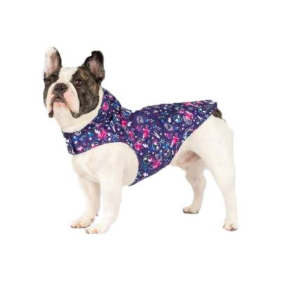 China Viable Customize Fashion Print Dog Jacket Coat Apparel Dog Vest For Small Dog Pet for sale