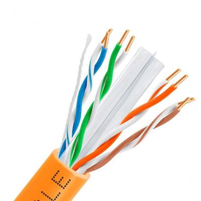 China Bulk PVC+ CCA Wire - Solid 1000ft UTP Cable 23AWG CCA Orange Network Cat6 Lan Ethernet for sale