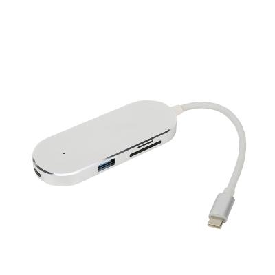 China Converter Type C to PD+HDTV+USB3.0*2+SD/TF USB Hub for sale