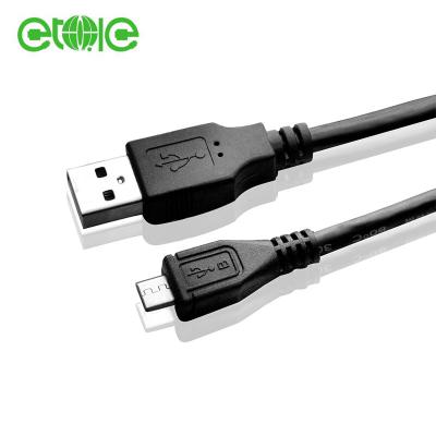 China Mobile Phone 2M Micro USB to 5pin Micro OD 3.5mm Black AM Cable. for sale