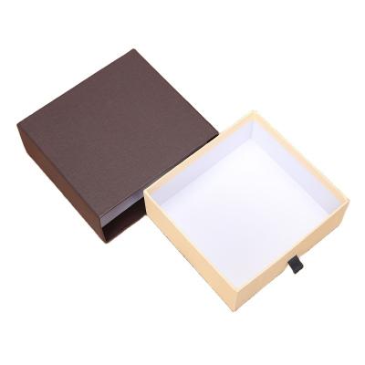 China Recyclable/Biodegradable Logo Cardboard Jewelry Necklace Drawing Box Package Slide Drawer Custom Paper Box With Black Foam For Jewelry Packaging for sale