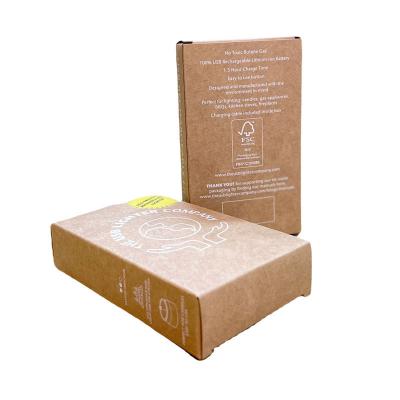 China Custom Size Recyclable / Biodegradable Recycled Brown Kraft Paper Box FSC Paper Box With Window For Food Kraft Paper Box With Lid for sale